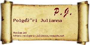 Polgári Julianna névjegykártya