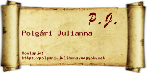 Polgári Julianna névjegykártya